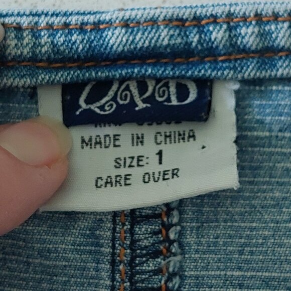QPD Light Blue Denim Pencil Skirt Junior's Size 1 - Picture 13 of 13
